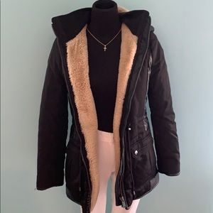 Faux Fur-lined Winter Coat